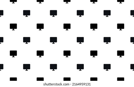 Seamless Computer Pattern on White Background.