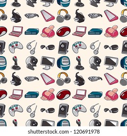 seamless computer pattern,cartoon vector illustration
