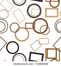 Seamless conceptual background, for web page, graphic design, catalog or texture. Pattern of ellipse & square box. Vector illustration graphic.