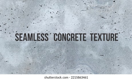 Seamless concrete texture. Stone wall gray background. Horizontal grunge texture background with space for text or image. Realistic vector illustration. Isolated on white background.
