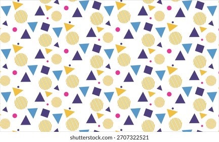 Seamless Confetti Pattern Vector – Colorful Festive Background for New Year Celebrations