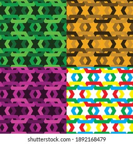 Seamless connected hexagon pattern for wallpaper, background, clothes printing or any other purpose. Easy for color editing with color grouped. Can apply in cutting edge style pattern