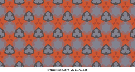 nahtlos zeitgenössisches Batik-Muster mit floralen Elementen