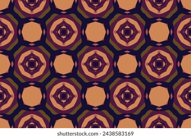 seamless contemporary Batik pattern with floral elements