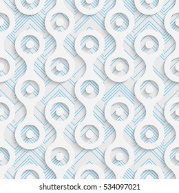 Seamless Contemporary Pattern. Abstract Web Background. Modern Stylize Wallpaper. 3d Tech Design. Wrapping Paper Texture