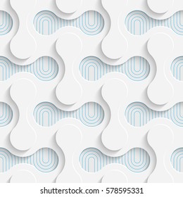 Seamless Contemporary Pattern. Abstract Web Background. Modern Stylize Wallpaper. 3d Tech Design. Wrapping Paper Texture