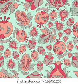 Seamless continuous floral pattern. Floral background with flower in vector .