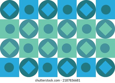 seamless continuous pattern blue-green tone Suitable for designing fabric patterns, bedding sets, gift paper, wallpaper.