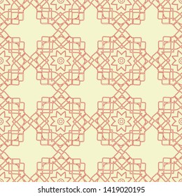 Seamless contour ornament in red