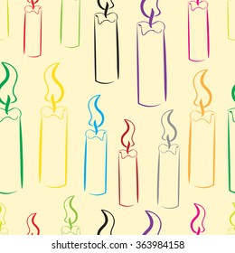 Seamless contours of color candles