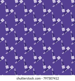 Seamless conversational pattern, vector design, endless background with lipsticks