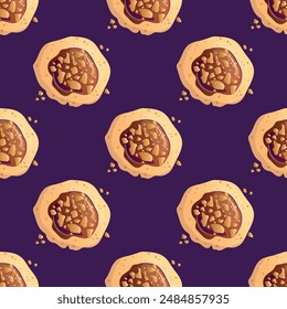 Seamless cookie pattern. Design for fabric, textile, wallpaper, packaging.