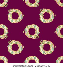 Seamless cookie pattern. Designs for fabric, textiles, wallpaper, packaging	