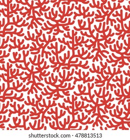 Seamless coral background. Abstract pattern
