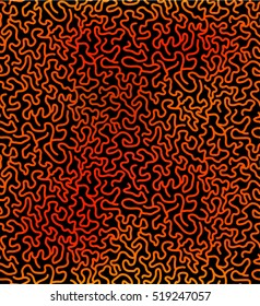 Seamless coral, brain pattern in gradient color