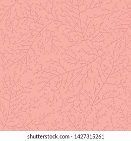 Seamless coral pattern - Great for summer textile print or wedding invitations, cards, backgrounds, gifts, packaging design projects. Surface pattern design.