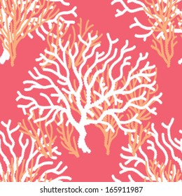 Seamless Coral Print Background Pattern