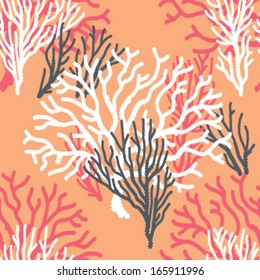 Seamless Coral Print Background Pattern