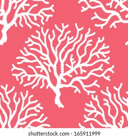 Seamless Coral Print Background Pattern