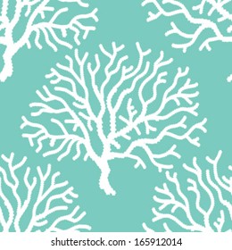 Seamless Coral Print Background Pattern