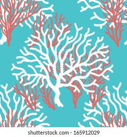 Seamless Coral Print Background Pattern