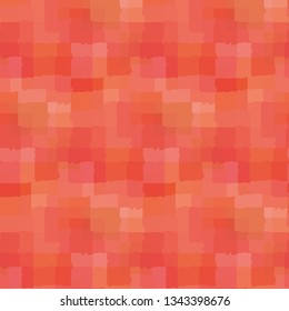 Seamless Coral Red Orange Abstract Background Vector Pattern