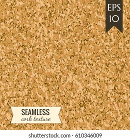 Seamless cork texture. Vector illustration