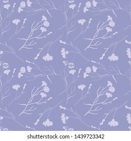 Seamless cornflower pattern. Vector illustration can be used for fabrics, wallpaper, web, invitation, card.