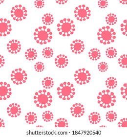 Seamless coronavirus pattern background vector