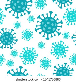 Seamless Coronavirus vector pattern. Sign of 2019-nCoV, MERS-Cov, Novel coronavirus.