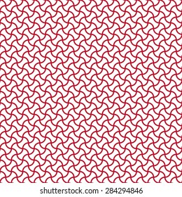 Seamless corporate red and white arc based geometric pattern vector