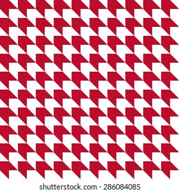 Seamless corporate red and white diagonal op art arrow pattern vector