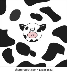 Seamless Cow Hide Pattern