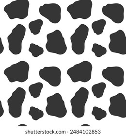 Seamless cow pattern, abstract, doodle 