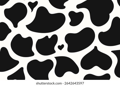 Seamless cow pattern background. hand drawn seamless pattern. cow pattern background for fabric design, textile print, wrapping paper, cover. Vector illustration.