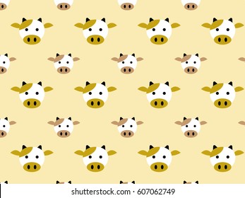 seamless cow pattern background wallpaper  for wrapping paper