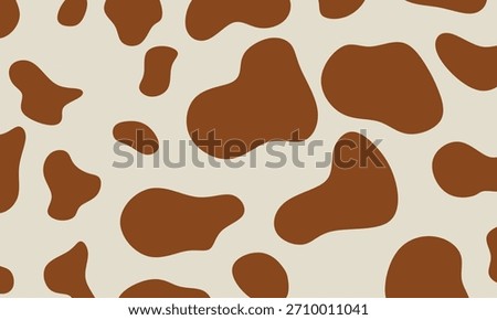 Seamless Cow Print Texture. Abstract Animal Skin Vector Pattern. Seamless cow skin pattern ideal for packaging, branding, arm-themed graphics, and decorative illustrations.