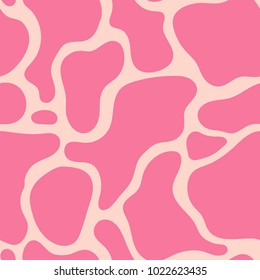 Seamless cow skin fashion pattern. Giraffe, dalmatians dog, zebra, animal fur skin texture pattern.Cow textile print. Camouflage background wallpaper. Seamless black and white vector background