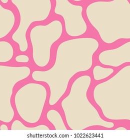 Seamless cow skin fashion pattern. Giraffe, dalmatians dog, zebra, animal fur skin texture pattern.Cow textile print. Camouflage background wallpaper. Seamless black and white vector background