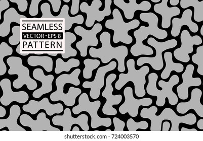 Seamless cow skin fashion pattern. Giraffe, dalmatians dog, zebra, animal fur skin texture pattern.Cow textile print. Camouflage background wallpaper. Seamless black and white vector background