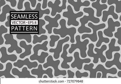 Seamless cow skin fashion pattern. Giraffe, dalmatians dog, animal fur skin texture pattern.Cow textile print. Camouflage background wallpaper. Seamless black and white vector background