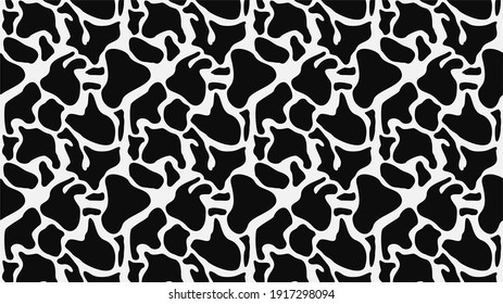 seamless cow skin vector background for wallpaper, wrapping paper, gift box, handy craft, fabric, fashion and others. cow texture, cow pattern, animal skin pattern.