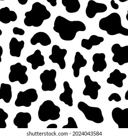 Seamless Cow Skin Vector Black White Stock Vector (Royalty Free ...