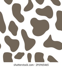 Seamless cow skin vector design illustration.
