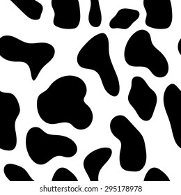 Seamless cow skin vector design illustration.