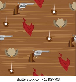 Seamless cowboy pattern