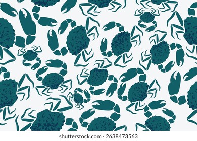 seamless crab pattern for background, fabric, wrapping, etc.