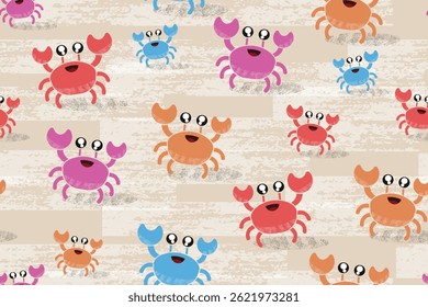 seamless crab pattern for background,fabric,wrapper,etc