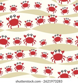 seamless crab pattern for background,fabric,wrapper,etc