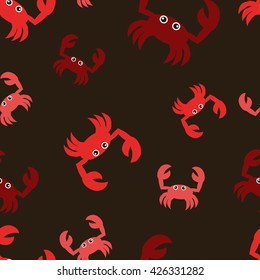 Seamless crabs. It can be used for wrapping paper, wallpaper, fabric, background.